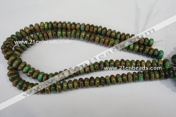 CAT5046 15.5 inches 6*12mm rondelle natural aqua terra jasper beads