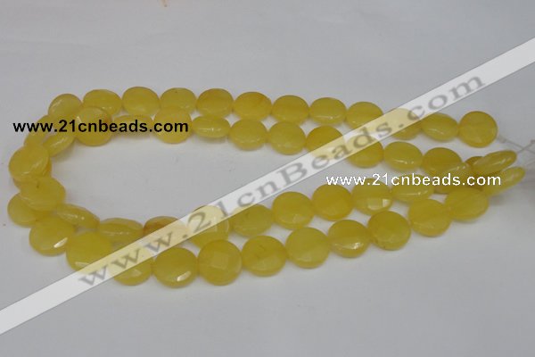 CCN241 15.5 inches 15mm faceted coin candy jade beads wholesale