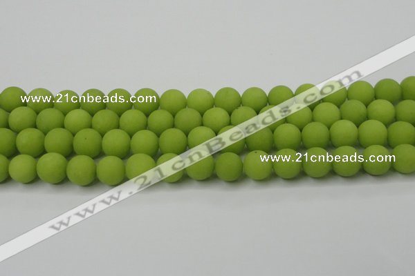 CCN2429 15.5 inches 6mm round matte candy jade beads wholesale