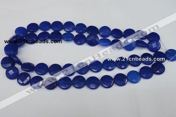 CCN244 15.5 inches 15mm faceted coin candy jade beads wholesale