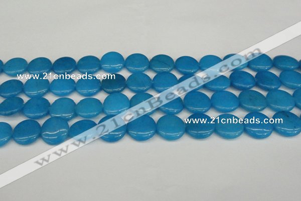 CCN2608 15.5 inches 18mm flat round candy jade beads wholesale