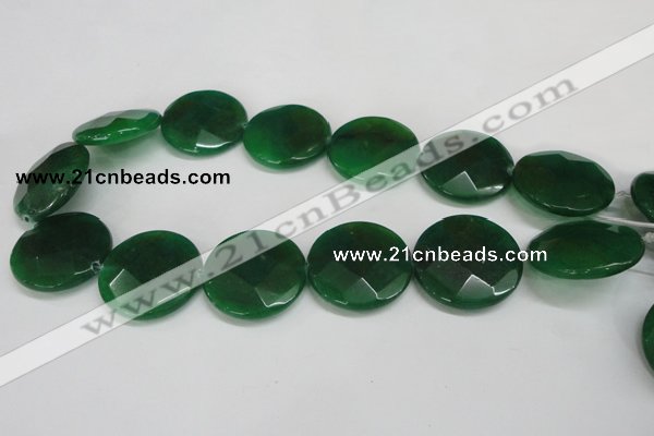 CCN289 15.5 inches 30mm faceted coin candy jade beads wholesale