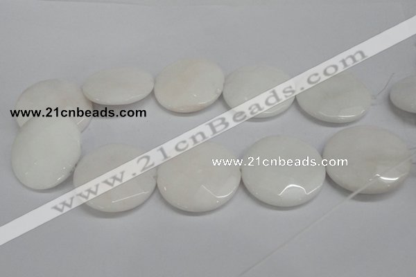 CCN315 15.5 inches 40mm faceted coin candy jade beads wholesale