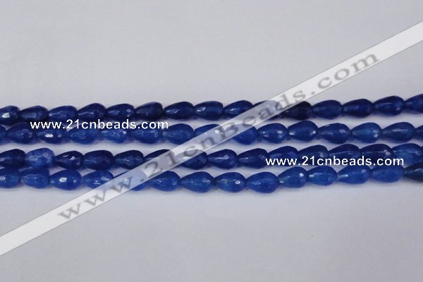 CCN3783 15.5 inches 8*12mm faceted teardrop candy jade beads