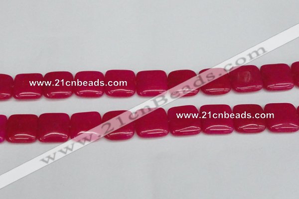 CCN3803 15.5 inches 20*20mm square candy jade beads wholesale