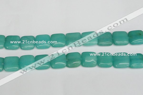 CCN3807 15.5 inches 20*20mm square candy jade beads wholesale