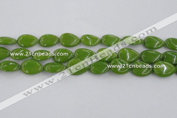 CCN3898 15.5 inches 18*25mm flat teardrop candy jade beads