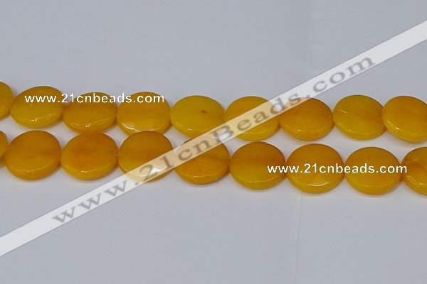 CCN4181 15.5 inches 20mm faceted coin candy jade beads wholesale