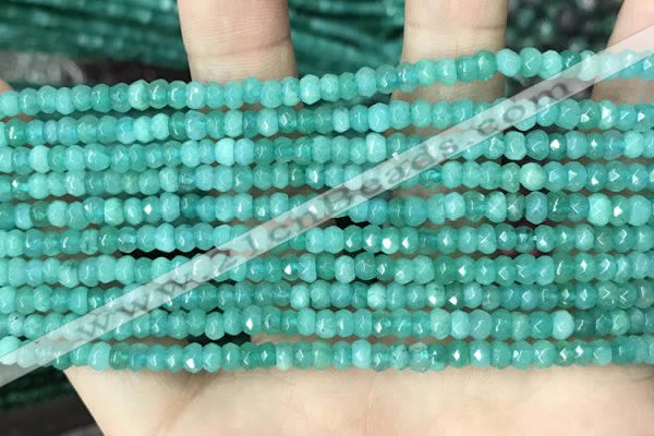 CCN5117 15 inches 3*4mm faceted rondelle candy jade beads