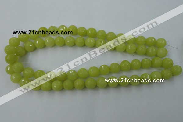 CCN845 15.5 inches 14mm faceted round candy jade beads wholesale