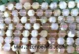 CCU1397 15 inches 6mm - 7mm faceted cube sakura agate beads