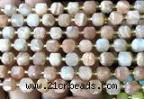 CCU1413 15 inches 6mm - 7mm faceted cube moonstone beads