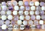 CCU1452 15 inches 8mm - 9mm faceted cube lavender amethyst beads