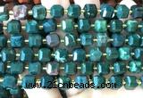 CCU1487 15 inches 8mm - 9mm faceted cube Indian bloodstone beads