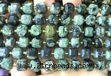 CCU1489 15 inches 8mm - 9mm faceted cube kambaba jasper beads