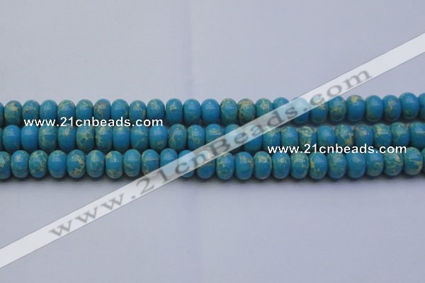 CDE2652 15.5 inches 12*16mm rondelle dyed sea sediment jasper beads