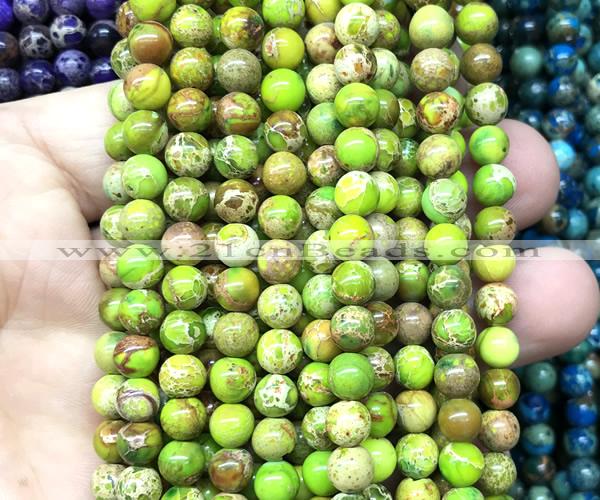 CDE3116 15 inches 6mm round sea sediment jasper beads wholesale