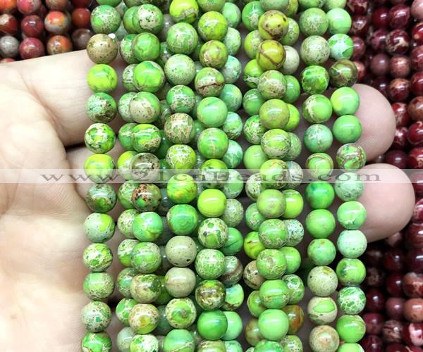 CDE3117 15 inches 6mm round sea sediment jasper beads wholesale