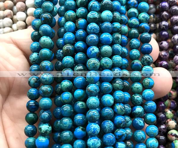 CDE3154 15 inches 6mm round sea sediment jasper beads wholesale