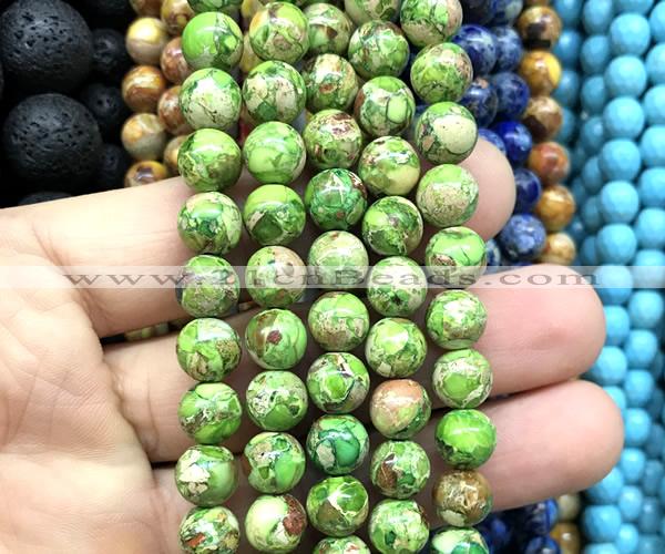 CDE3221 15 inches 8mm round sea sediment jasper beads wholesale