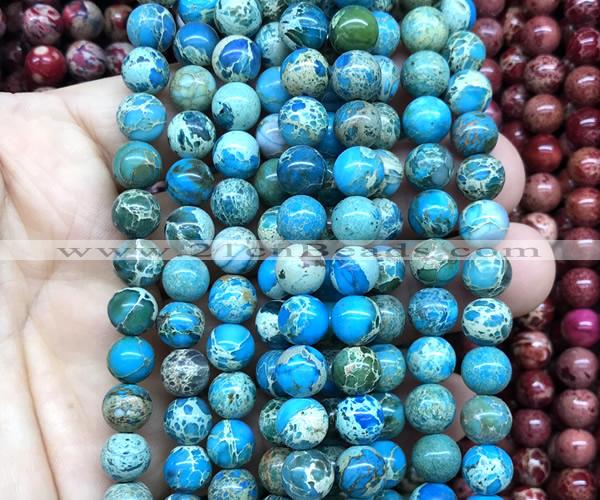 CDE3237 15 inches 8mm round sea sediment jasper beads wholesale