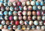 CDE3250 15 inches 8mm round sea sediment jasper beads wholesale