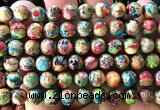 CDE3286 15 inches 8mm round sea sediment jasper beads wholesale