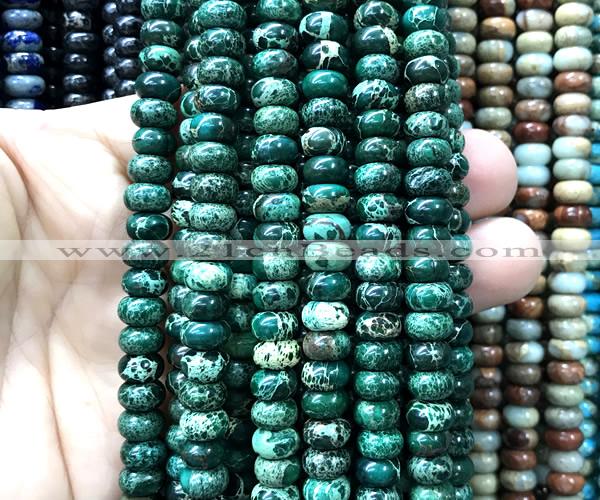 CDE3556 15 inches 5*8mm rondelle sea sediment jasper beads