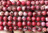 CDE3807 15 inches 8mm round red sea sediment jasper beads