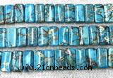 CDE3824 7.5 inches 10*20mm rectangle double drilled sea sediment jasper beads