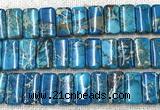 CDE3825 7.5 inches 10*20mm rectangle double drilled sea sediment jasper beads