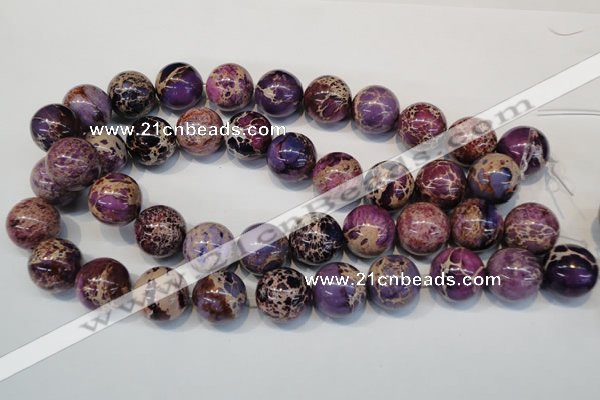 CDT368 15.5 inches 20mm round dyed aqua terra jasper beads