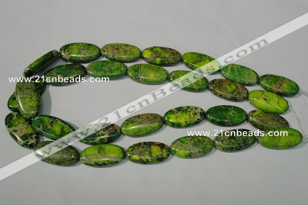 CDT941 15.5 inches 15*30mm oval dyed aqua terra jasper beads