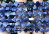 CFG1603 15 inches 8mm four leaf clover blue aventurine beads