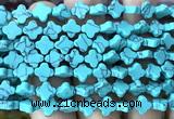 CFG1608 15 inches 8mm four leaf clover synthetic turquoise beads