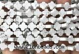 CFG1620 15 inches 8mm four leaf clover white howlite beads