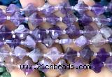 CFG1751 15 inches 10mm four leaf clover amethyst gemstone beads