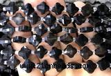 CFG1764 15 inches 10mm four leaf clover black agate beads