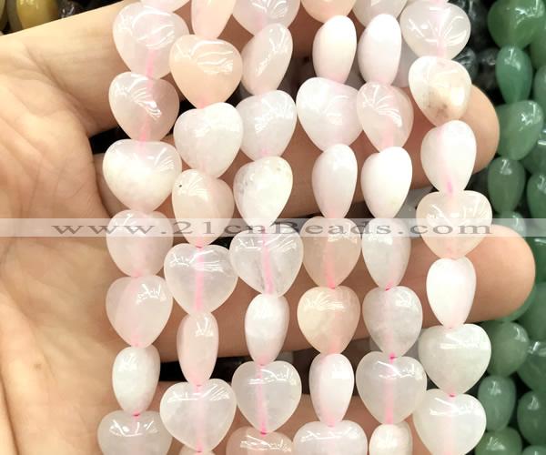 CHG155 15 inches 12mm heart pink aventurine jade beads wholesale