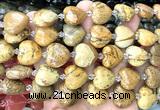 CHG212 15 inches 20mm heart picture jasper beads wholesale