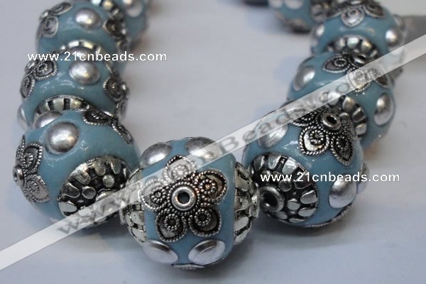 CIB223 18mm round fashion Indonesia jewelry beads wholesale