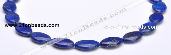 CLA34 13*20mm flat oval deep blue dyed lapis lazuli beads