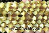 CME460 15 inches 8mm faceted bicone golden tiger eye beads