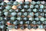 CME611 15 inches 10*11mm bicone blood jasper beads wholesale