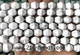 CME626 15 inches 10*11mm bicone white howlite turquoise beads