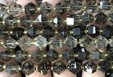 CME805 15 inches 8*10mm faceted bicone smoky quartz beads