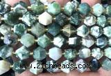 CME823 15 inches 8*10mm faceted bicone tree agate beads