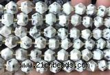 CME853 15 inches 8*10mm faceted bicone sesame jasper beads