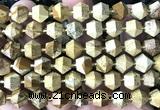 CME854 15 inches 8*10mm faceted bicone picture jasper beads