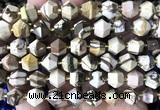 CME855 15 inches 8*10mm faceted bicone Australian zebra jasper beads